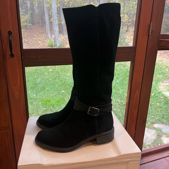 Clarks black suede riding boot in excellent condition - Picture 3 of 6